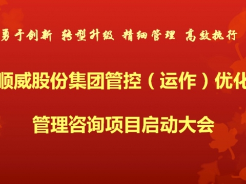 1+1大于2順威“結(jié)盟”中大咨詢 啟動集團(tuán)管控優(yōu)化咨詢項目